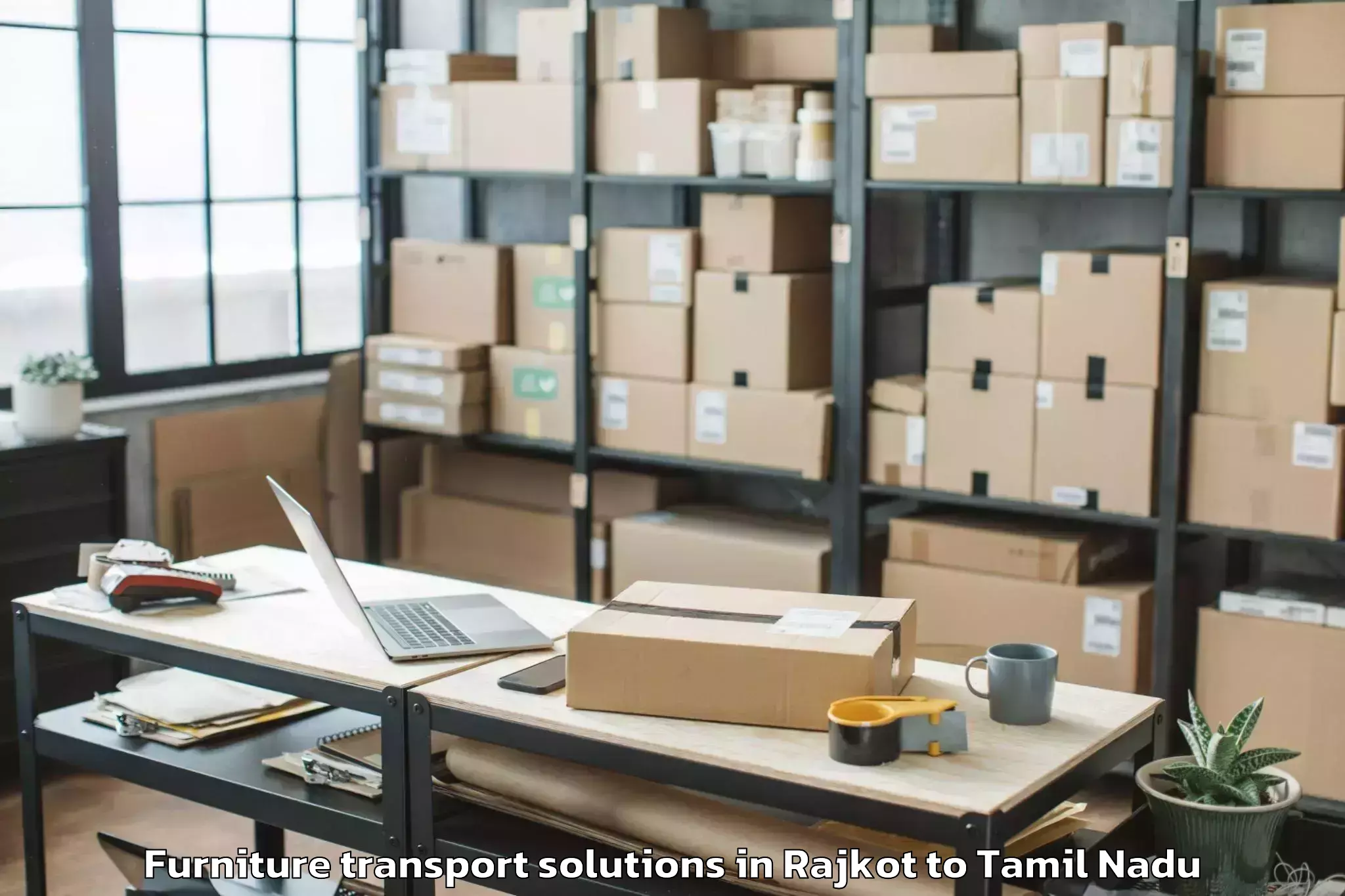 Top Rajkot to Gudalur Furniture Transport Solutions Available